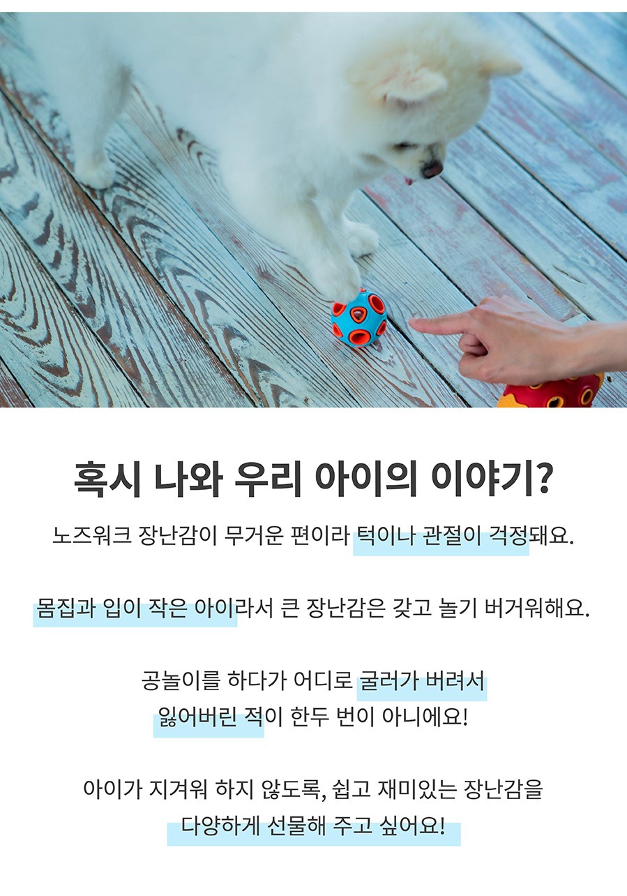 무무 노즈워크 미니 트릿볼 (오렌지/블루)-상품이미지-1
